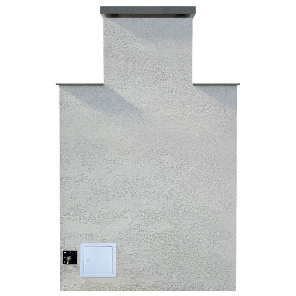 Cancun – Contemporary Outdoor Gas Fireplace W/ Bottom Mantel