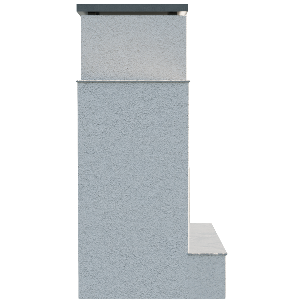 Cancun – Contemporary Outdoor Gas Fireplace W/ Bottom Mantel