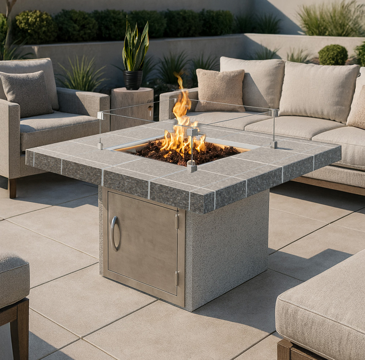 Mesa – Modern Contemporary Outdoor Gas Fire Pit