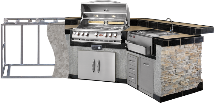 Outdoor Bbq Kitchens Bbq Islands Bbq Grills Bbq Carts Fireplaces Fire Pits Smokers And Bbq Accessories At Calflamebbq Com